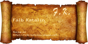 Falb Katalin névjegykártya